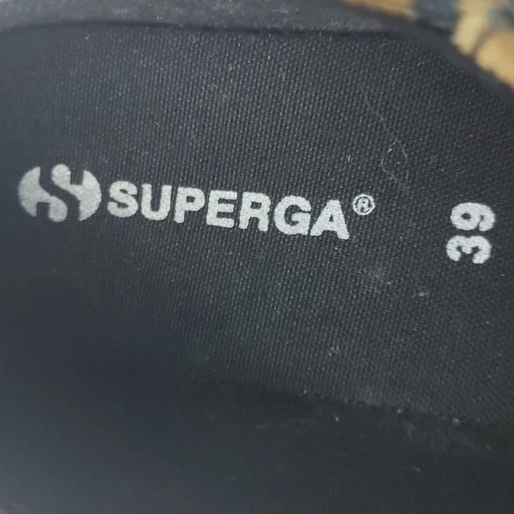 Superga 2750 Fanvelw Velvet Cognac Zebra Animal Print Sneakers Lace Up Size 8 - Picture 12 of 13